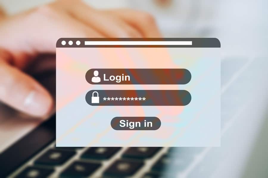 Online login prompt illustration used by our small business cybersecurity company in Houston TX