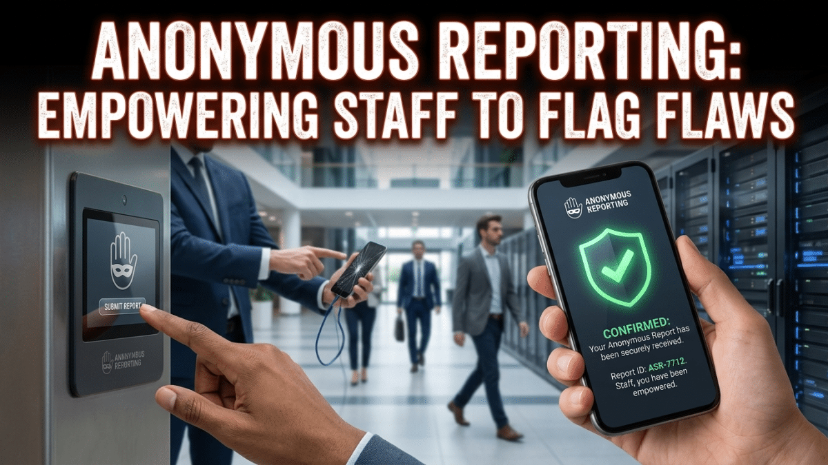 Anonymous Reporting: Empowering Staff to Flag Flaws 4
